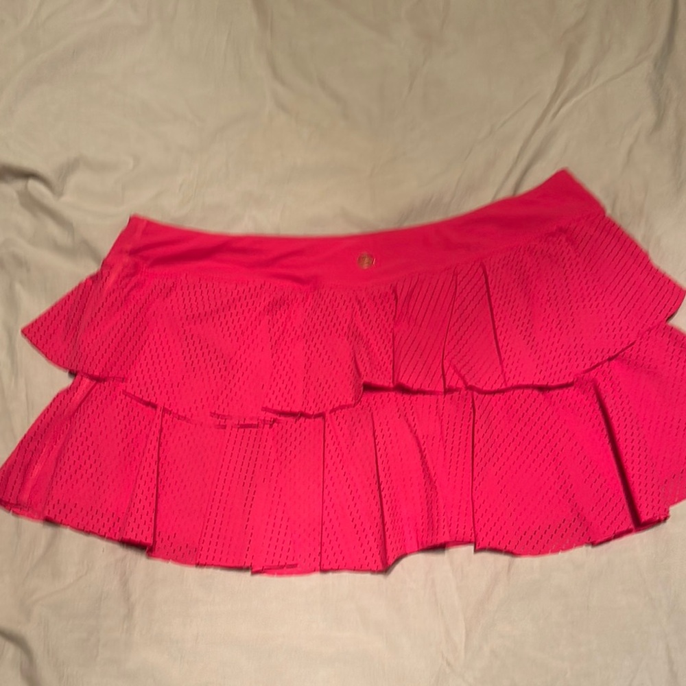 Bobbe active cake layered hot Pink ruffled Women's Skirt